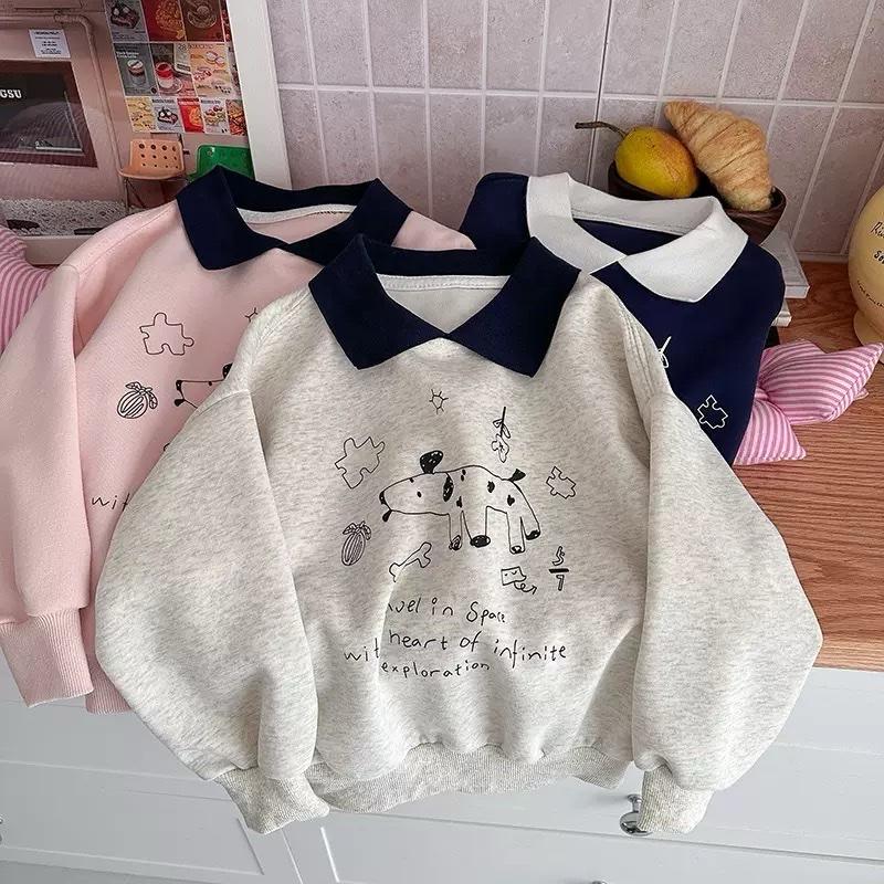 AN1 - 16 -52kg Áo nỉ bé gái Áo sweater cho bé gái đính nơ chất liệu nỉ mềm đẹp sz 16 - 52kg