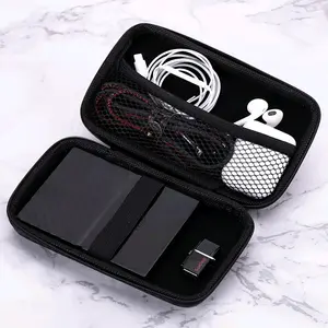 KAPASITAS LEBIH BESAR 17x10x4CM / Tas Hardisk Eksternal / Tas  Penyimpanan Powerbank / Pouch Storage Bag Hard EVA TAHAN BENTURAN DAN KELEMBAPAN