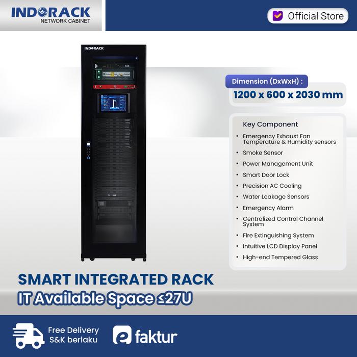 Promo INDORACK Smart Rack Server 42U depth 1200mm Smart Integrated Rack ...