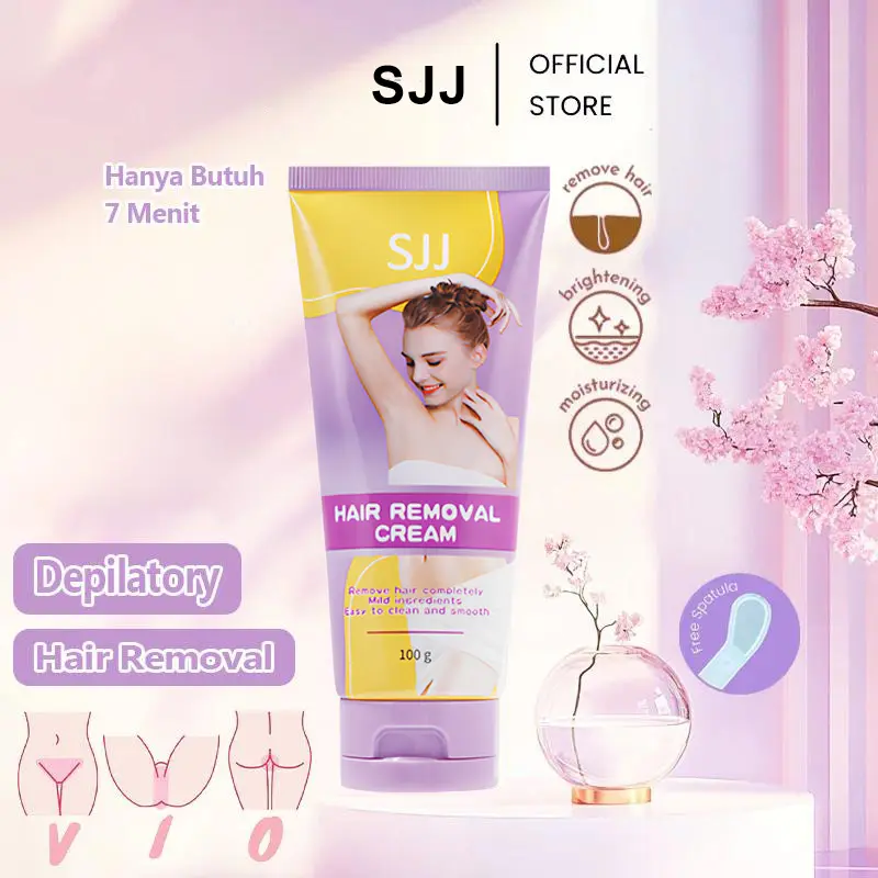 Perontok Bulu Permanen Penghilang Bulu Ketiak SJJ Hair Removal Cream 100ML Cepat & Tidak Rasa Sakit Wax Waxing