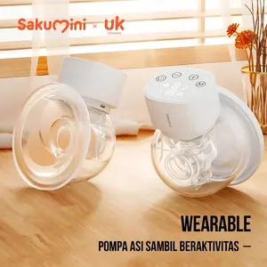 Sakumini Pompa Asi Elektrik Handsfree 3 Mode Pumping Wearable Electric Breast Pump Ibu Bayi Low Noise Digital Touchscreen