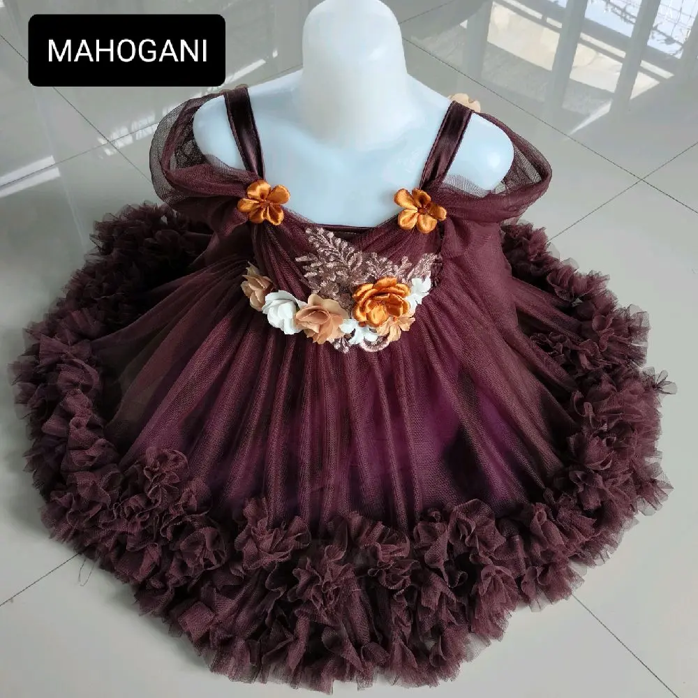 Dress petite anak mewah untuk pesta dan ulang tahun formal umur 1th-10th Perempuan