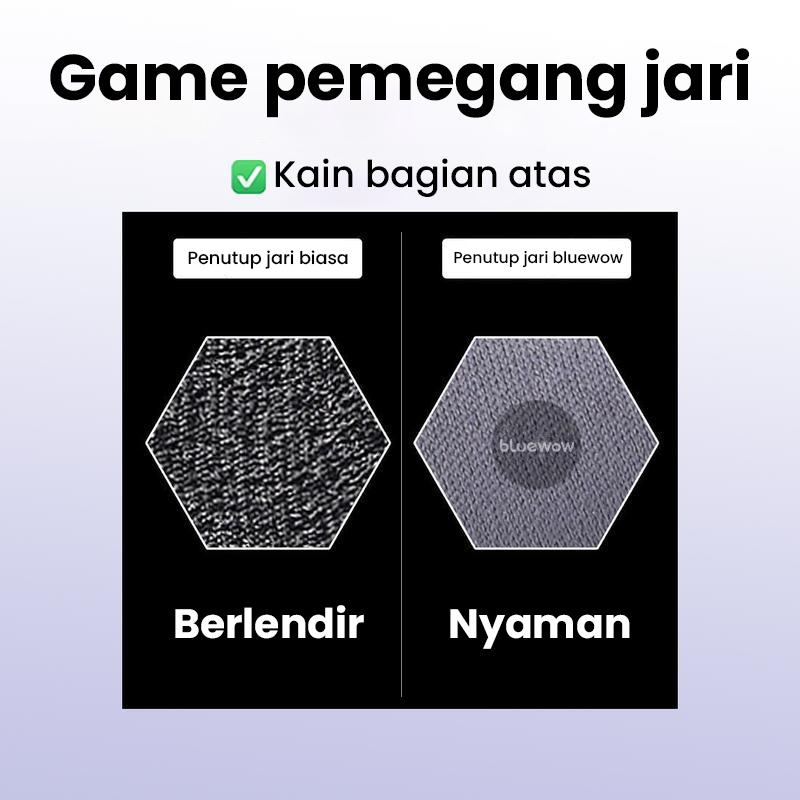 BlueWow Permainan Sarung Jempol Aksesoris Game Free Fire & Mobile Legends & PUBG 3d Ultra-thin 0.3mm Conductive Silver Fiber Fabric Smooth And Uninterrupted Sweat-proof Gaming Finger Gloves finger  game Wireless  Gamepad Joystick