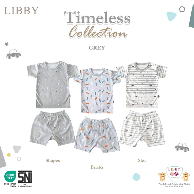 3Setel | TERBARU Setelan Libby Baby Set Pakaian Anak Motif | Size S.M.L.2L.XL.XXL | SNI . Katun 3