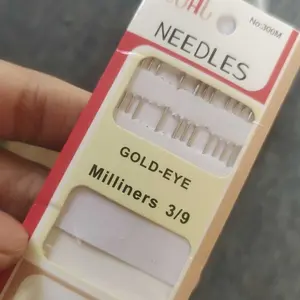 Regal Gold-Eye Milliners 3/9 No 300M 16 Jarum Jahit untuk Kerajinan Tangan dan Jahit - Paket 16 Jarum