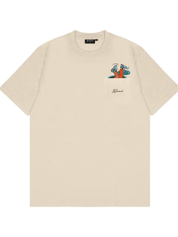 3Second Men's T-Shirt Short Sleeve Regular Fit Cotton Pocket Fall 621224 0