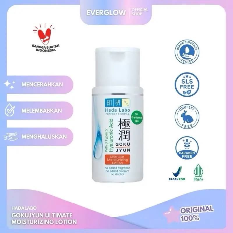 Hada Labo Gokujyun Ultimate Moisturizing Lotion - 100 ml (Pre moisturizing, locks moisture, for dry-normal skin)