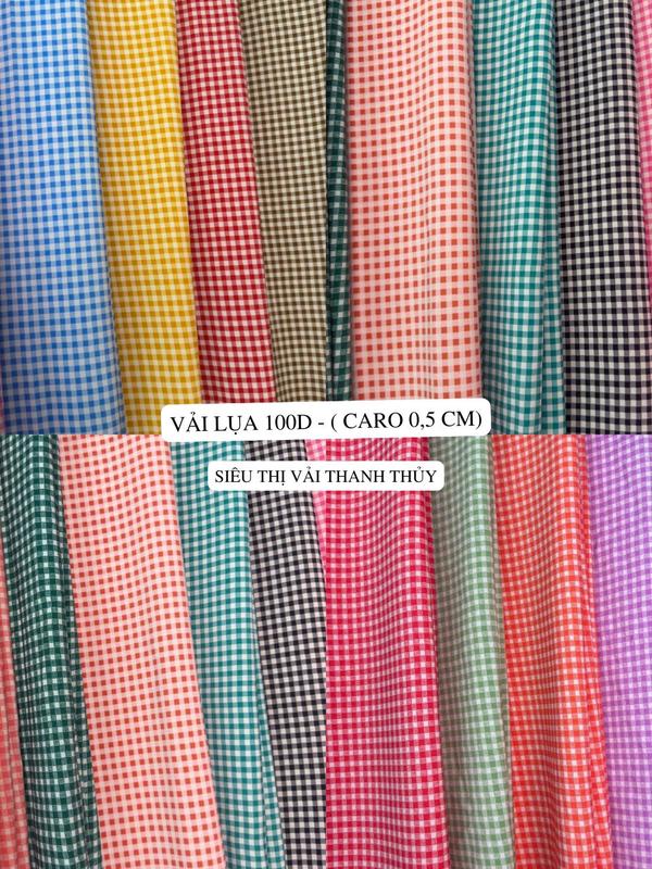  VẢI LỤA CARO  0,5CM  - DÒNG VẢI THÔNG DỤNG - 1 MÉT X 1M5 