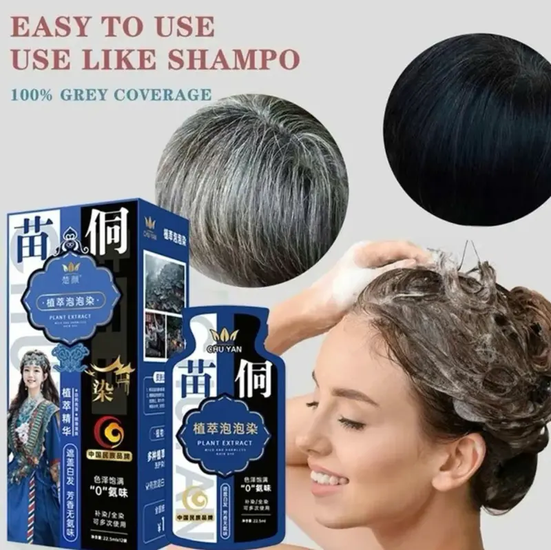 (COMBO 36 GÓI ) Nhuộm Tóc Thảo Dược Dạng Gói Phủ Bạc Dễ Lên Màu Không Gây Kích Ứng - HANAVA COSMETICS Đổi Màu Tóc Dưỡng Tóc 3