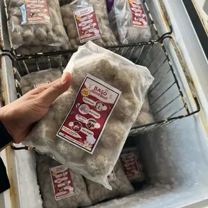 BASO FROZEN HOMEMADE BY AZRIEL FOOD (80% Daging Sapi, 20% Bumbu Dan Tepung) Frozen Bakso Makanan Tetelan Instan Spicy