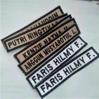 NAMA BORDIR SISWA CUSTOM SATUAN NAMA SISWA NAMA BAJU SEKOLAH NAMETAG SISWA SD SMP SMA
