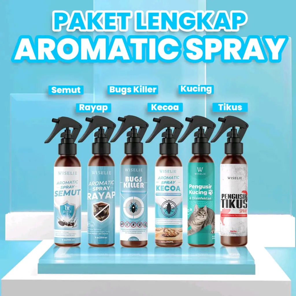 WISELIE- Aromatic Spray Anti Kecoa Tikus Rayap Semut Kucing Tungau Asli Ampuh Aman 100% Pengusir Hama