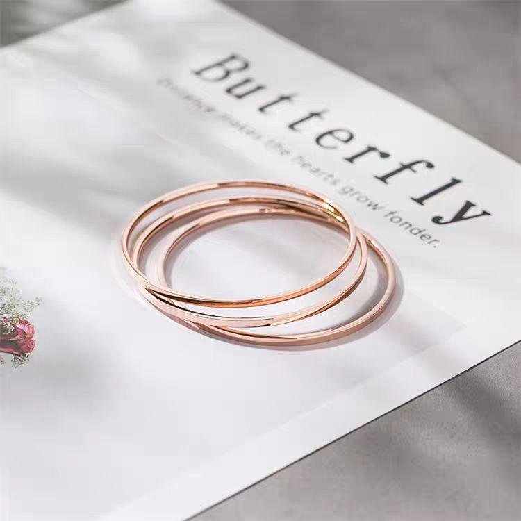 Gelang Bangle Trending Motif Polosan Wanita Mewah Elegant Anti Karat Dan Luntur Perhiasan Bracelets