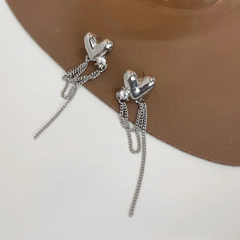 《89》High grade crystal light  Couple style minimalist earrings