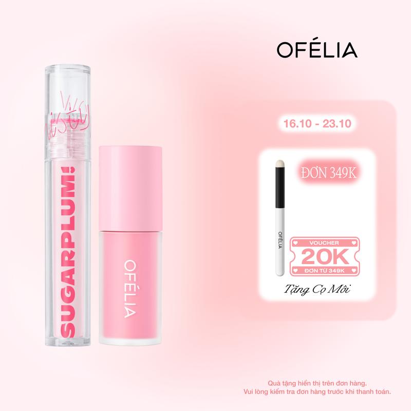Combo Son Và Má Hồng OFÉLIA SUGARPLUM - MistyNow Blurring Tint + Lolli Liquid Blush (3.8g x 4.6g)
