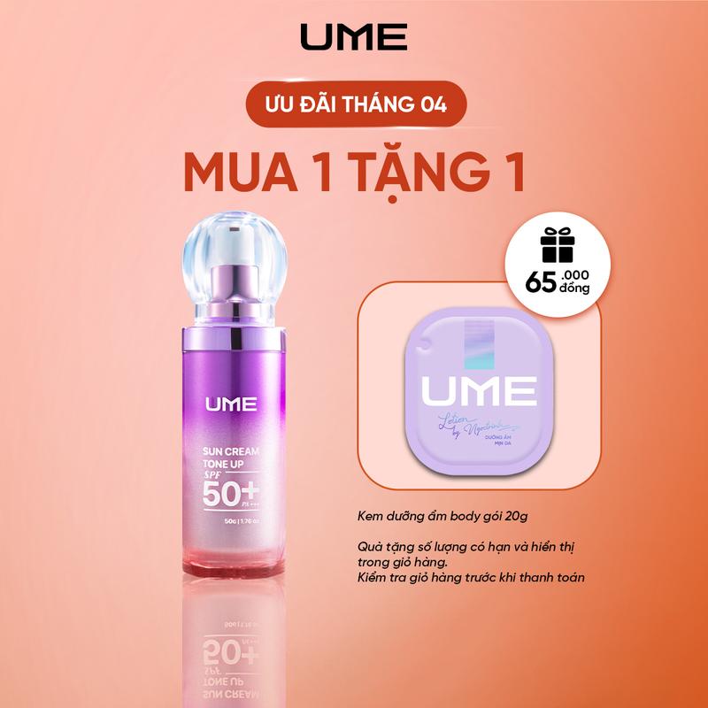 Kem Chống Nắng Nâng Tông UME SPF50+/PA++++ Chống UV, Ngăn Ngừa Lão Hóa, Hỗ Trợ Kháng Nước, Kiềm Dầu 50g - Sunscreen, Chăm Sóc Da, Làm Đẹp Da Nữ Women Skincare Dưỡng Ẩm Da chong nang