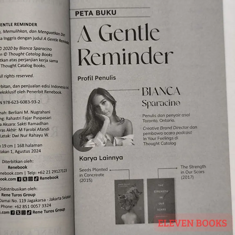 Buku Original Bahasa Indonesia A Gentle Reminder - Bianca Sparacino (Renebook) 1