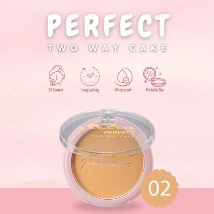 Gietin Perfect Two Way Cake Compact Powder GT12 | Pressed Powder Bedak Padat LL12H 7