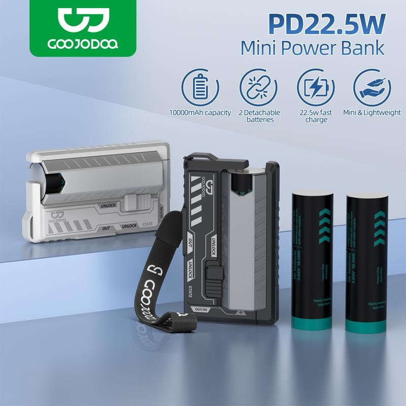Sạc dự phòng, GOOJODOQ, với pin Wingman BT-20, 10.000mAh, PD 22,5W sạcpin