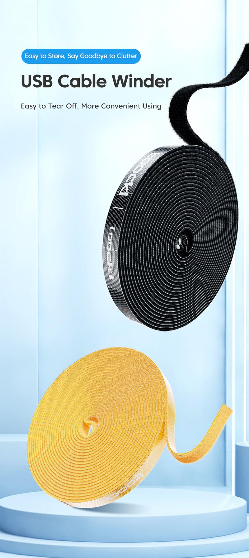 Product Introduction of Toocki Cable Organizer Cable Management Tearable Organizador Cables Winder Ties Phone Accessories Wire Cord Organizer And Cables 0