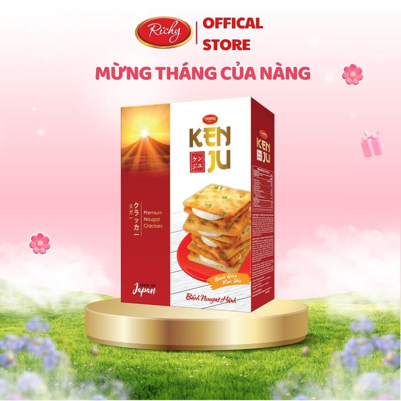 Bánh quy Richy KenJu giòn kem dẻo 279gr hương vị Nhật Snack Ăn Vặt 