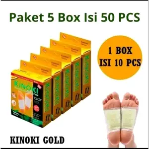 PAKET HEMAT 5 BOX KINOKI 50 Pcs - KINOKI MASKER KAKI KINOKI penyerap racun