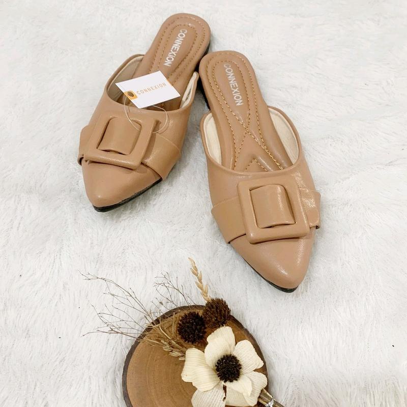 Sandal Wanita Bustong Teplek Kotak Cantik Shoes Sendal Cewek 4