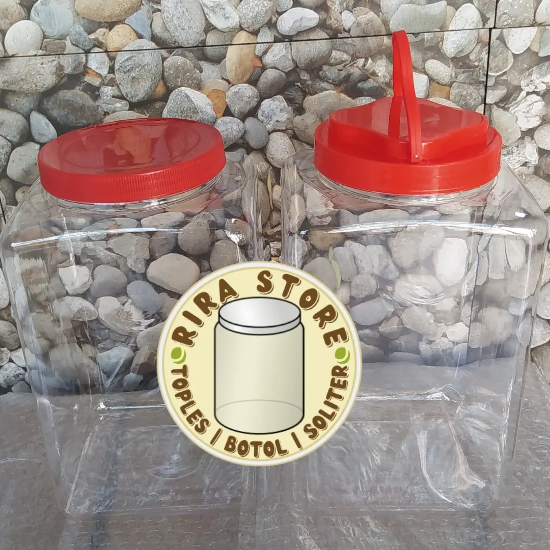 toples 4 liter kotak dengan tutup untuk kerupuk