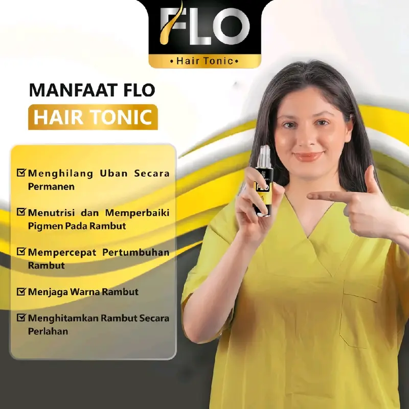 PROMO!!BUY 2 + GET 1 FLO HAIR TONIC Penumbuh Rambut-Kebotakan Dini Original Perawatan Pemanjangan  BPOM  Haircare perawatan rambu Rontok 1
