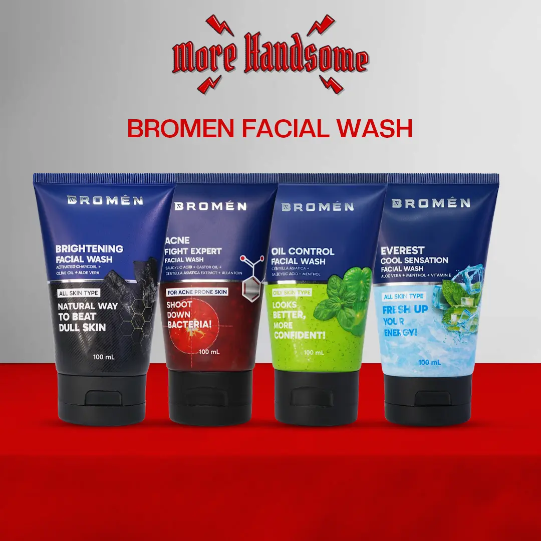 [VARIASI] BROMEN FACIAL WASH SERIES 100mL | SKINCARE COWOK | SABUN CUCI Membersihkan Mencerahkan Wajah PRIA | CLEANSING FOAM