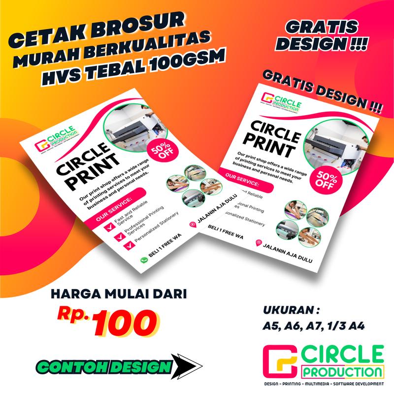 BROSUR MURAH GRATIS DESAIN CUSTOM SUKA SUKA!!! | BAHAN HVS 100GSM | BISA UNTUK LAUNDRY, MAKANAN DLL Paper Stationery 1