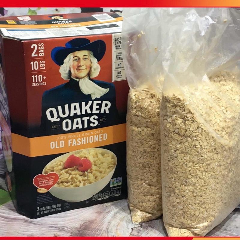 1kg Yến mạch Mỹ Quaker (Cán dẹt nguyên & Cán vỡ)