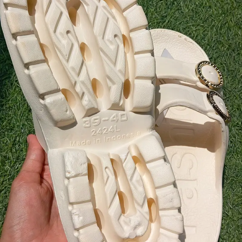 Sandal Selop Jelly Wanita Kekinian Korea Premium,Sandal Tebal Slip on 4