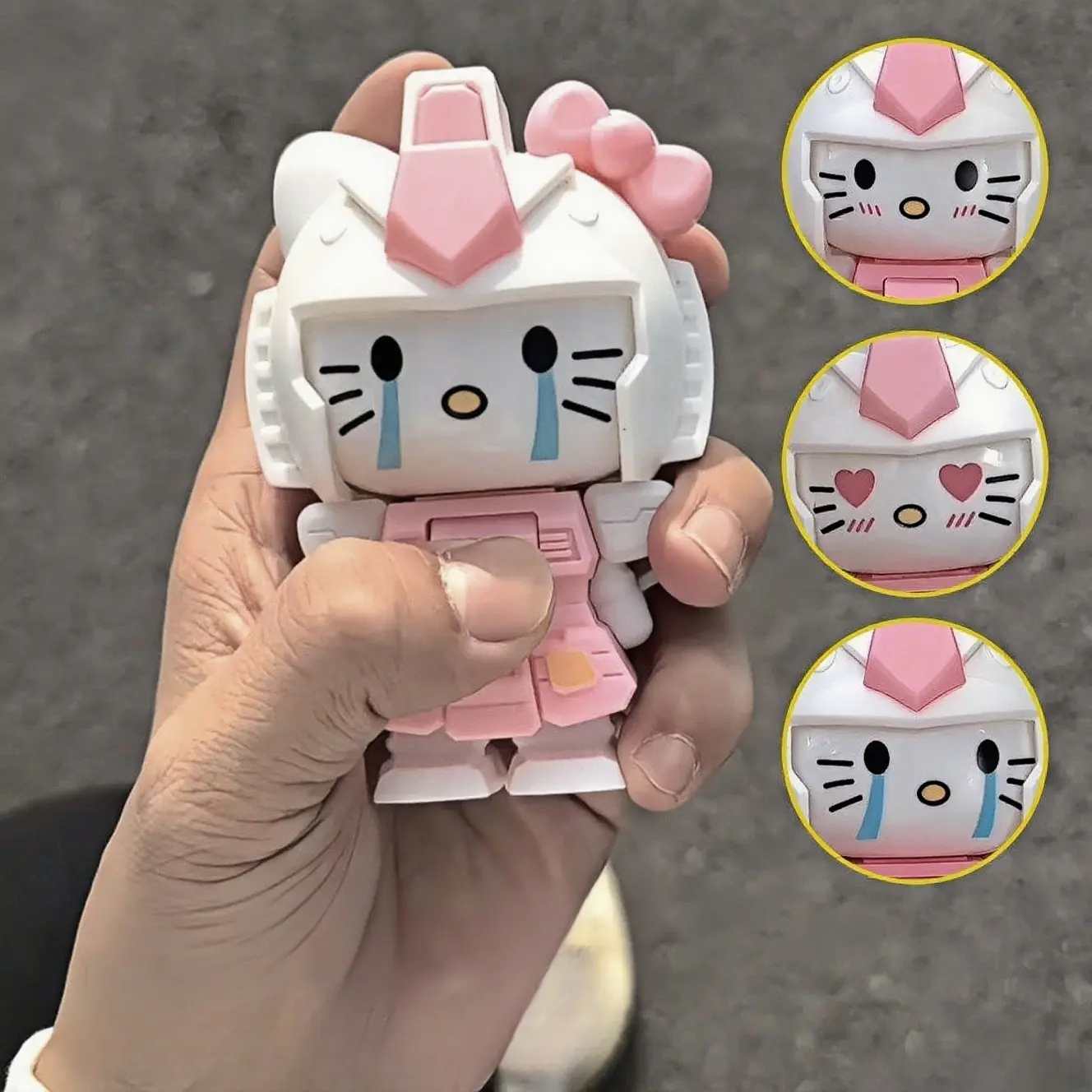 Mặt Búp Bê Thay Đổi Khuôn Mặt Dễ Thương, Mặt Dây Chuyền Móc Chìa Khóa, Đồ Chơi Giảm Căng Thẳng, Quà Tặng, 1 Mảnh