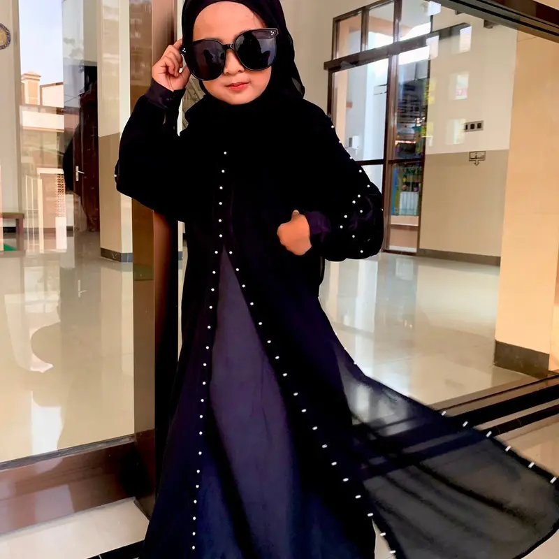 Gamis Abaya hitam anak Murah turkey 5