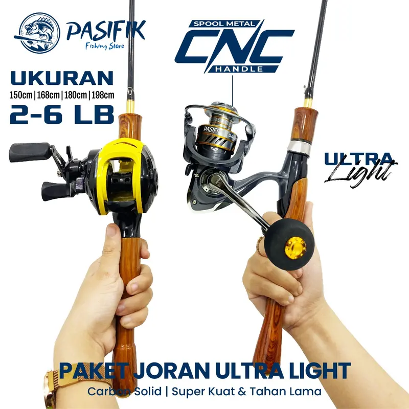 1 Set Paket Joran Pancing Lure Spinning Ultralight Fishing Reel Pancing Metal Spinning Rod Alat Tongkat Pancing Ikan Laut Mancing Gabus 0