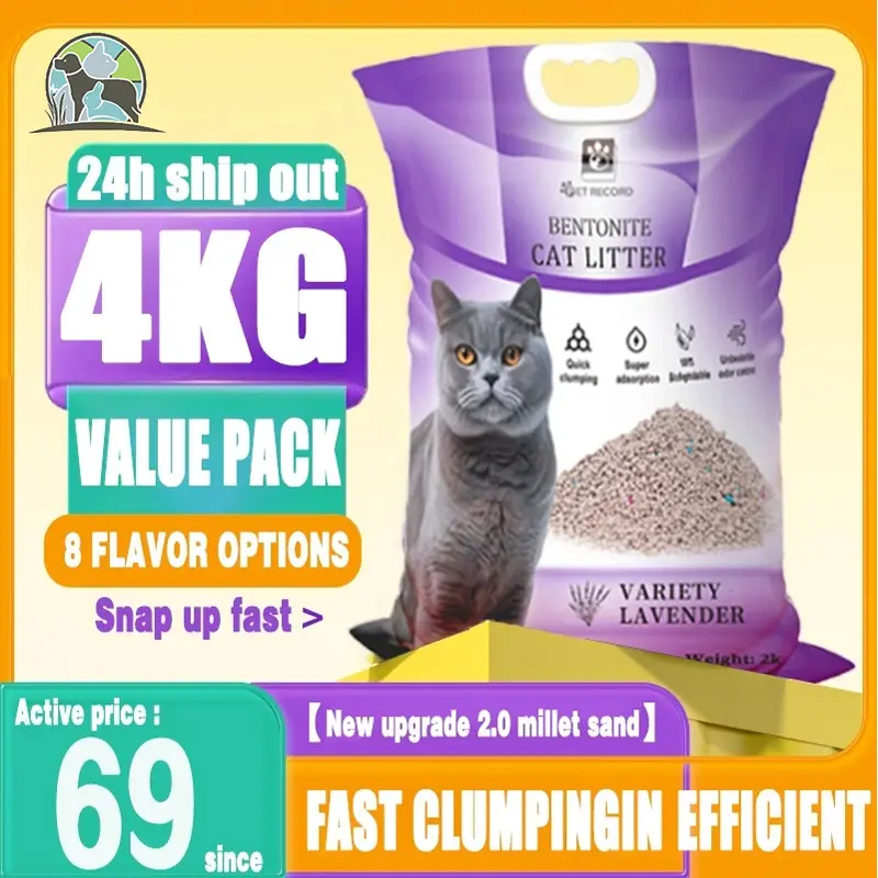 Bentonite cat litter Cat Litter Sanddeodorized cat litter 8 scents Lemon Lavender Apple Peach