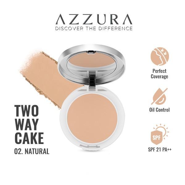 Azzura Two Way Cake Bedak Foundation Spf 21 PA+++  All Day Matte Finish Full Coverage
