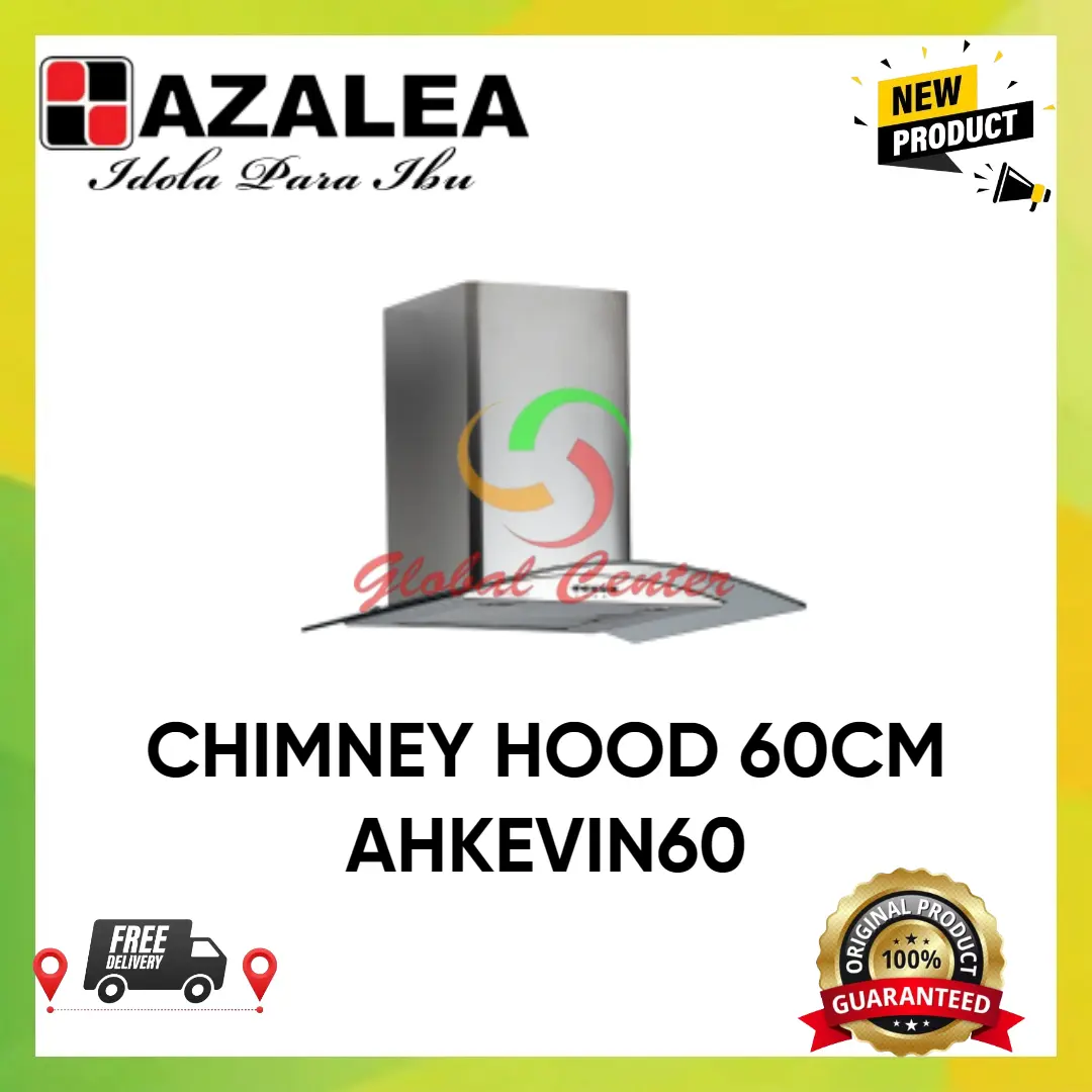 Azalea Chimney Hood 60cm AHKEVIN60 - GARANSI RESMI