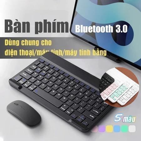 Bàn Phím Bluetooth 10 Inch Bluetooth 3.0,Phạm Vi Kết Nối Hiệu Quả 10 Mét, Kèm Theo Chuột Bộ Sản Phẩm,Không Dây Cho IPad Android ĐiệnThoại Laptop Máy Tính Bảng Nhỏ Mini Mà, phím cắt kéo yên tĩnh