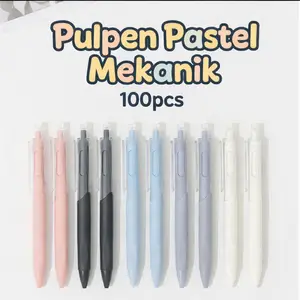 Pulpen Gel Mekanik 0.5mm Isi 5 pcs Warna Morandi Macaron Anti Bocor
