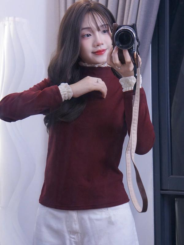 Áo giữ nhiệt viền ren chần chun lông thỏ GN1 size 38-78KG ấm áp thoải mái cho nhiều đối tượng