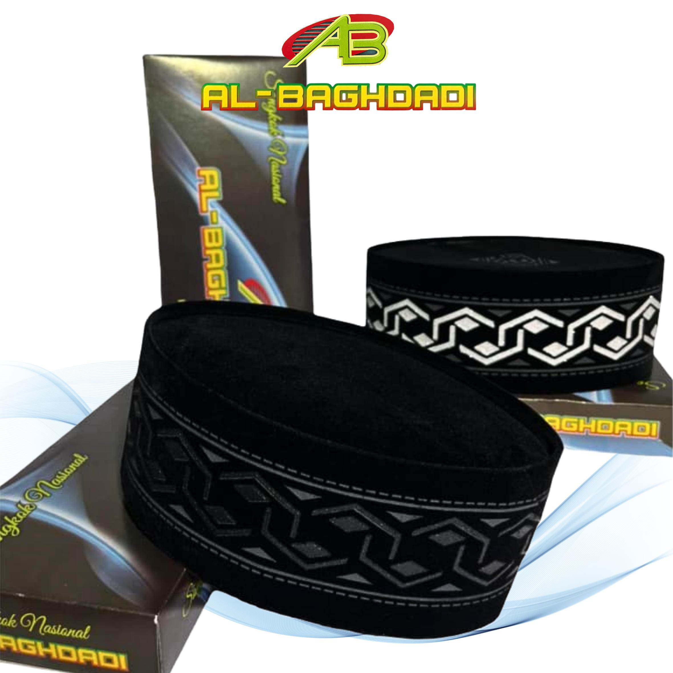 Peci Hitam Batik 3D Terbaru Motif Perak Dan Hitam Songkok Hitam Untuk Anak Dan Dewasa Terbuat Dari Bahan Flocing Premium Bludru santri