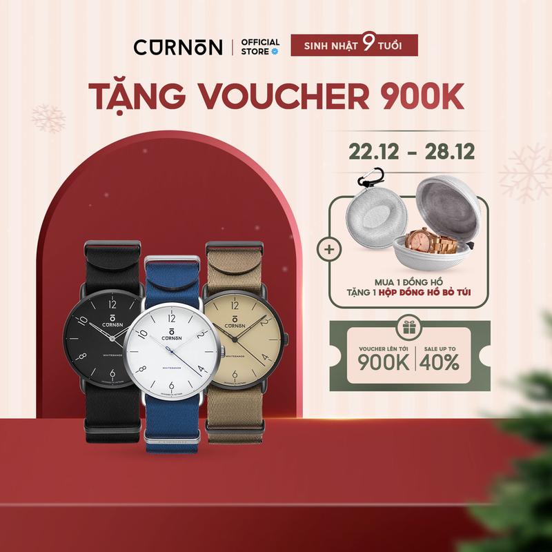 Đồng Hồ Nam nữ Curnon Whitesands - Dây Vải Nato Dây Da Dây Denim Chính Hãng - Thiết Kế Năng Động Thời Trang Phong Cách Trẻ Trung Đeo Tay