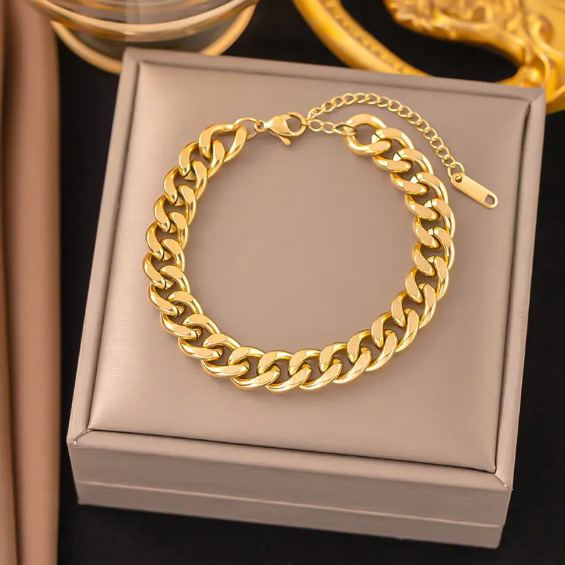 Gelang Titanium Polos Anti Karat untuk Pria dan Wanita - Bracelets 1