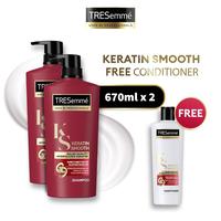 Gambar TRESemmé Keratin Smooth Shampoo 670ml Isi 2 FREE Conditioner 170ml  Perawatan Rambut Lembut dengan Keratin - Haircare dari Unilever Hair Beauty Studio Kota Tangerang 1 Tokopedia