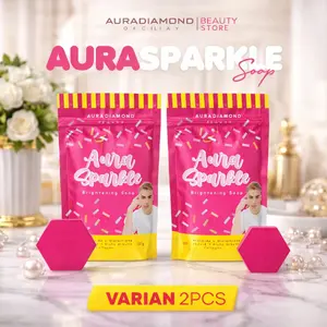Sabun Aura Sparkle Brightening Soap 2PCS X Aisar Khaled By Aura Diamond