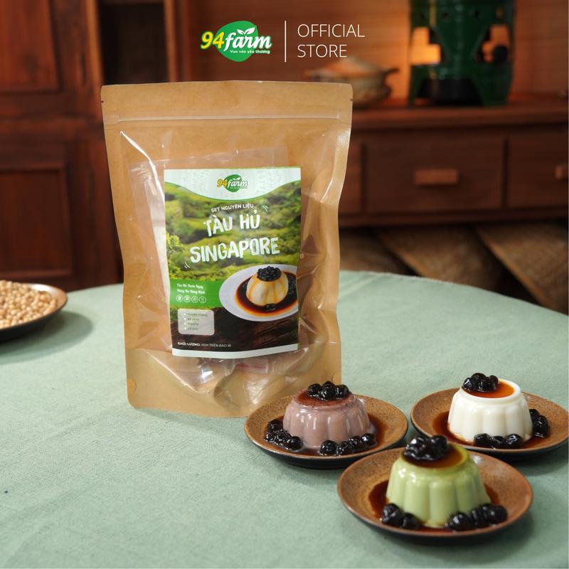 TẶNG 5 KHUÔN 60ML 1 SET Set Tàu hủ Singapore Trân châu đường đen 5 Chén 94Farm Topping