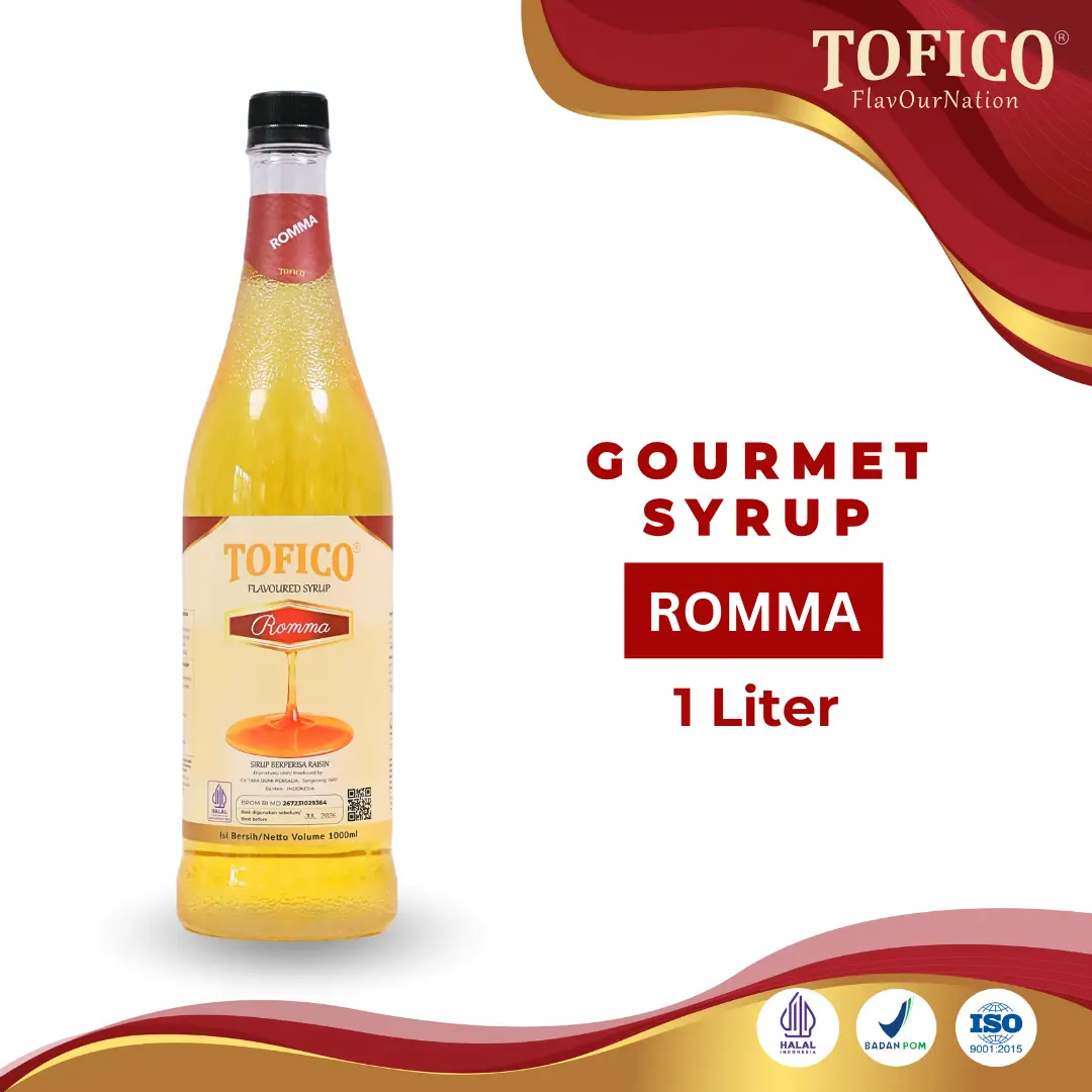 Syrup Romma Tofico / Sirup Rasa Romma Premium 1 Liter / Tofico Syrup Official