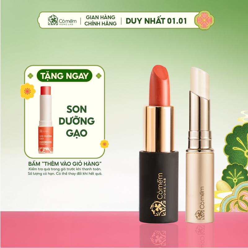 Bộ Chăm Sóc Môi Xinh Son Lụa Diễm Và Son Dưỡng Nhiên Cỏ Mềm